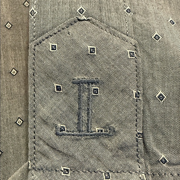 Lucchese Men’s Long Sleeve Button-Down Shirt Size L Gray Geometric Western Style - Picture 7 of 7